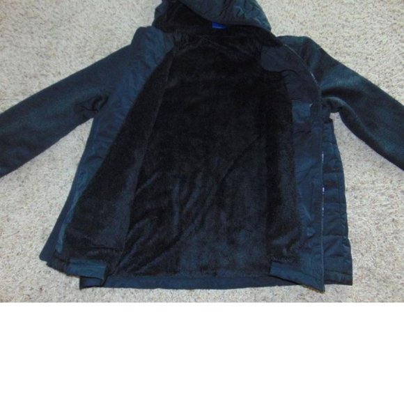 Mens Winter Jacket Apt 9 Black Quilted size 2XL Knit Zip Up Hooded Sherpa Lined - Picture 7 of 8